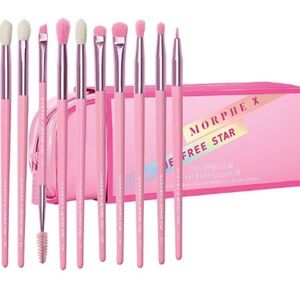 NIB MORPHE X JEFFREE STAR - 10Pcs Eye Brush Collection Set in Pink